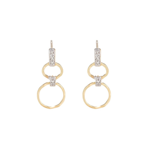 Boucles d'oreilles Or Jaune et Diamant – Image 2