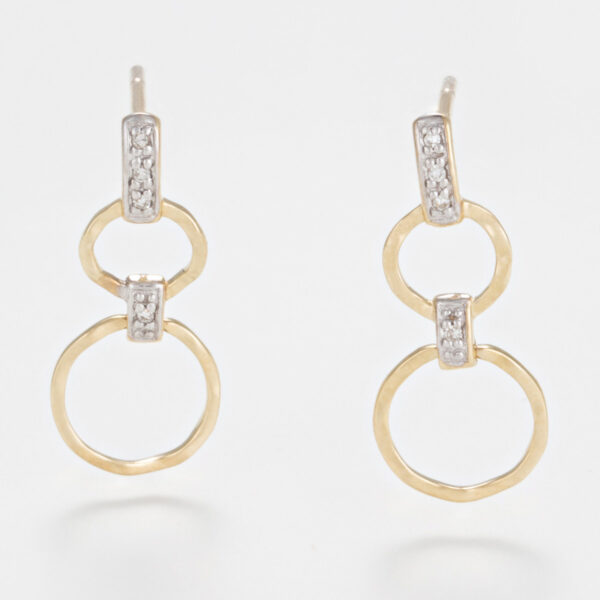 Boucles d'oreilles Or Jaune et Diamant