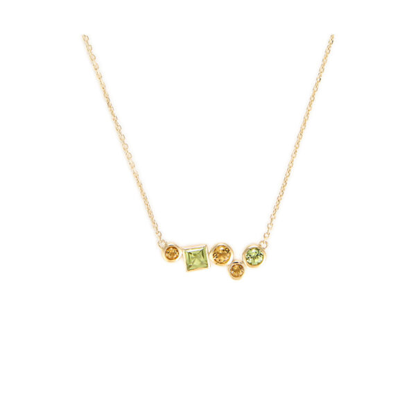 Collier Citrine Péridot